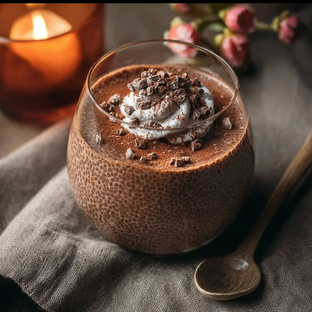 High Protein Chocolate Chia Seed Pudding