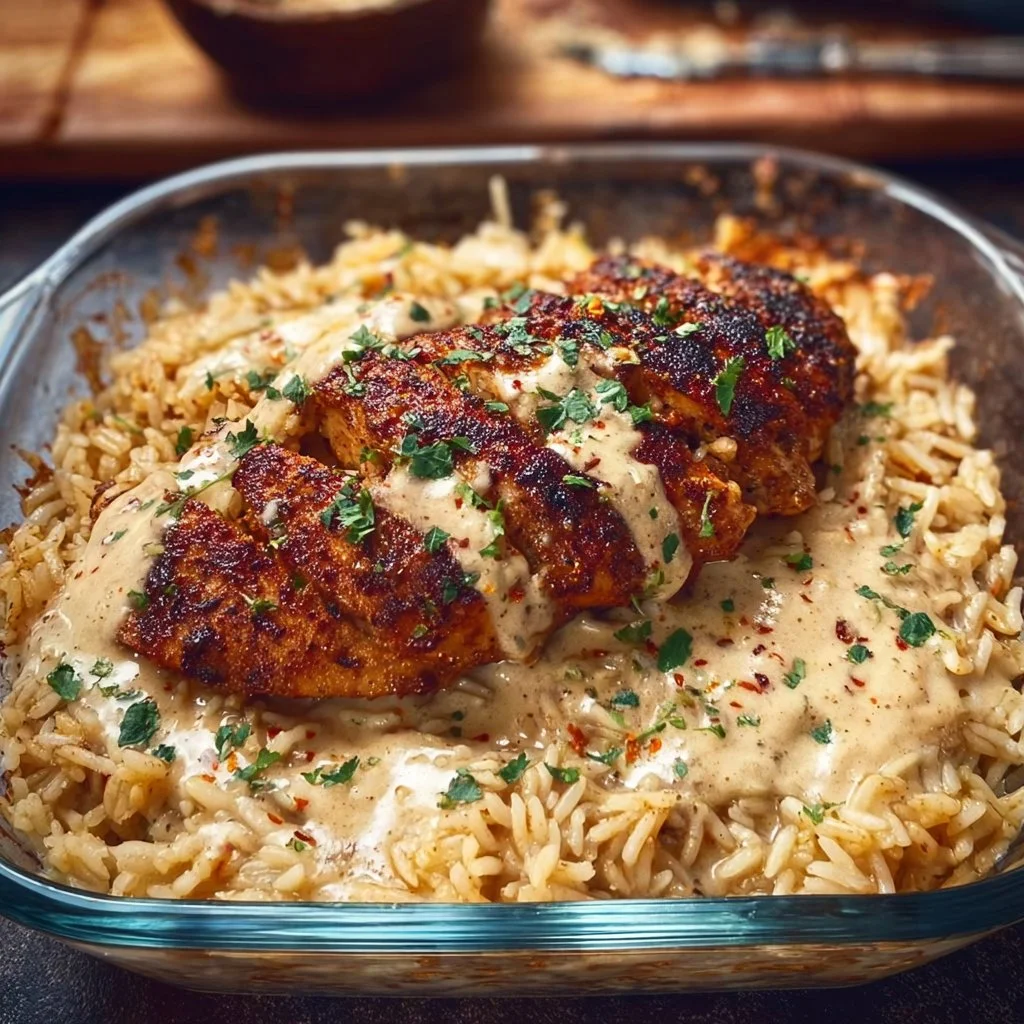 High Protein Creamy Cajun Chicken & Rice