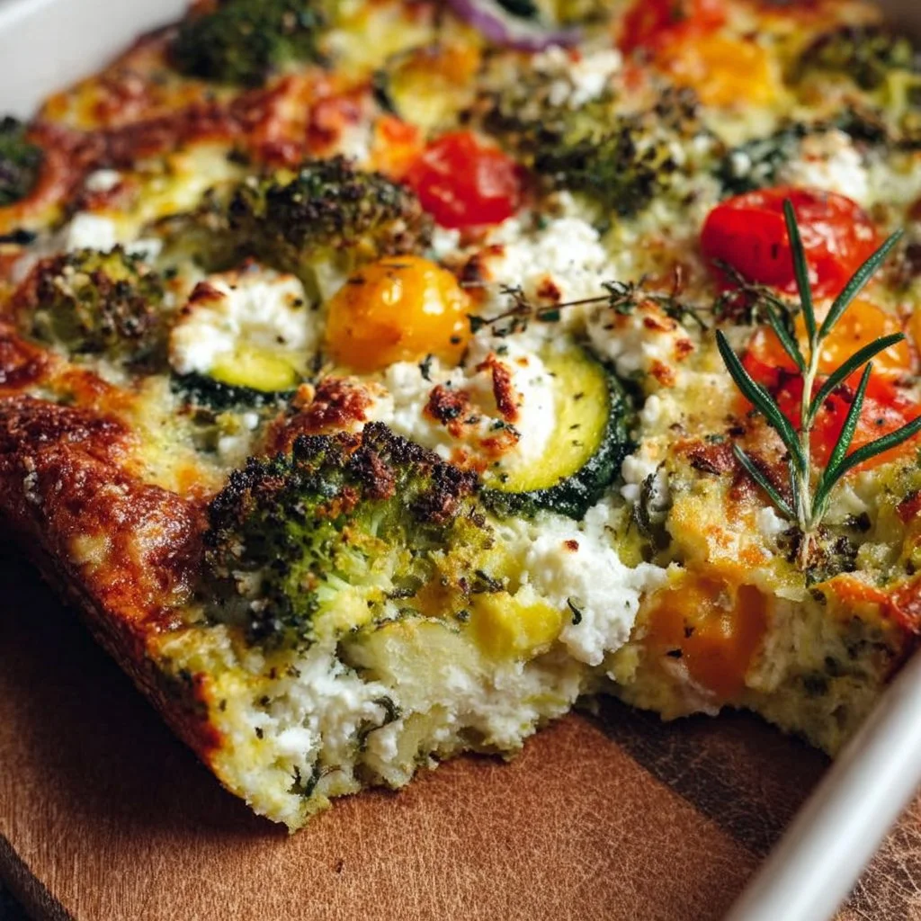 High-Protein Veggie Bake with Cottage Cheese