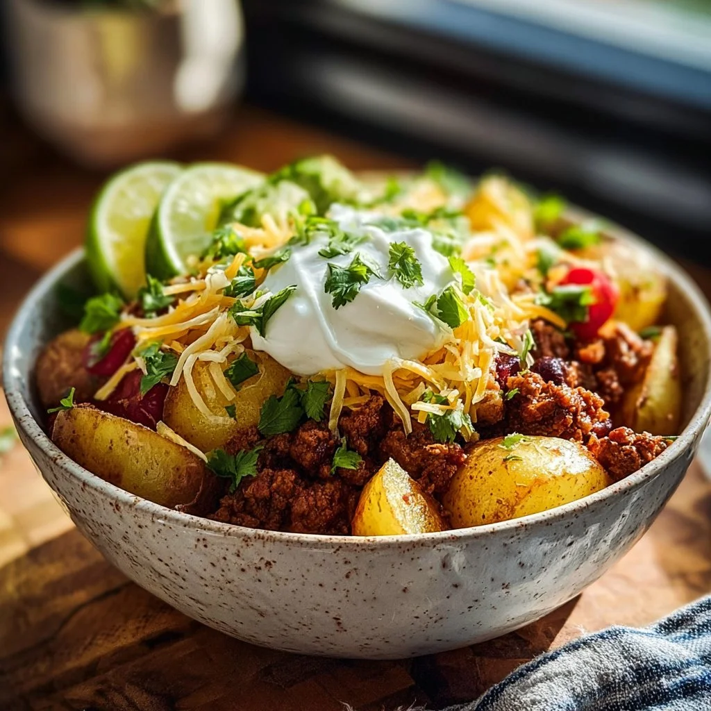 Loaded Potato Taco Bowl