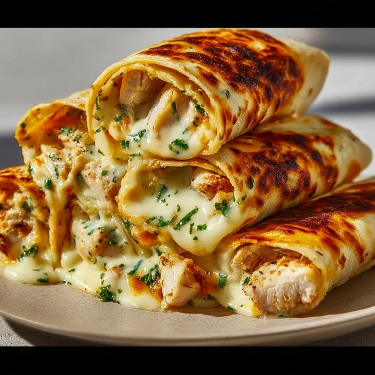 Low carb cheesy garlic chicken wraps on a platter, healthy dinner option.