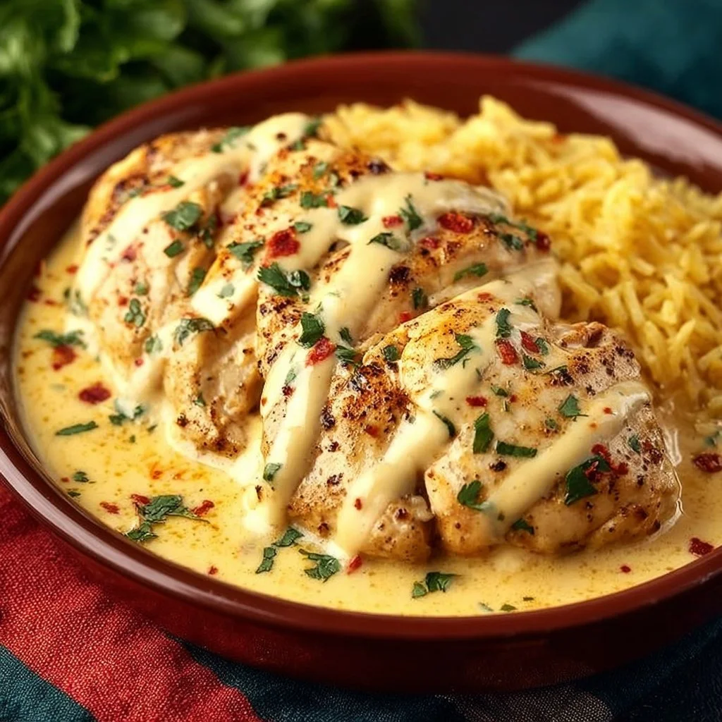 Mexican Chicken with Cheese Sauce