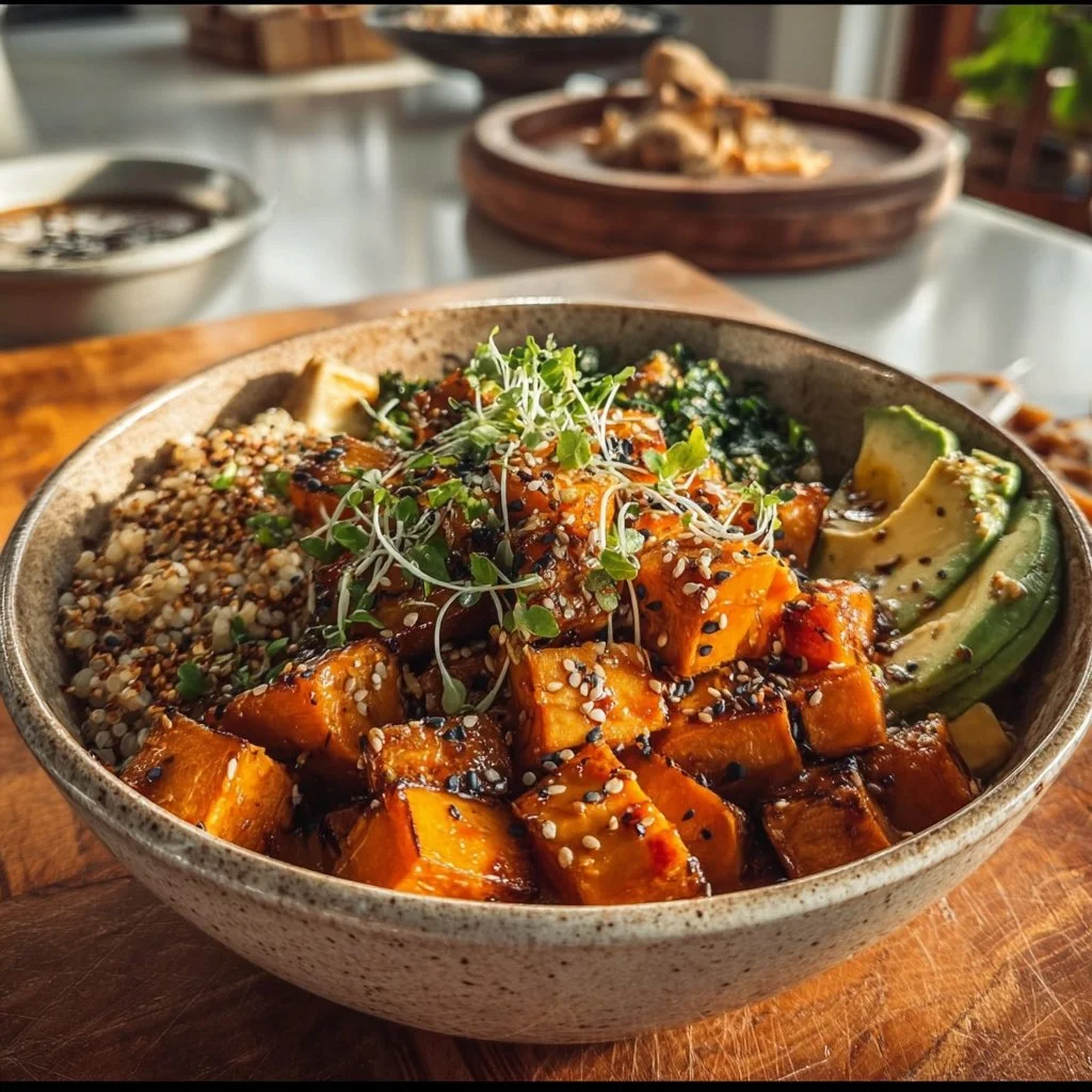 Miso Glazed Sweet Potato Bowl