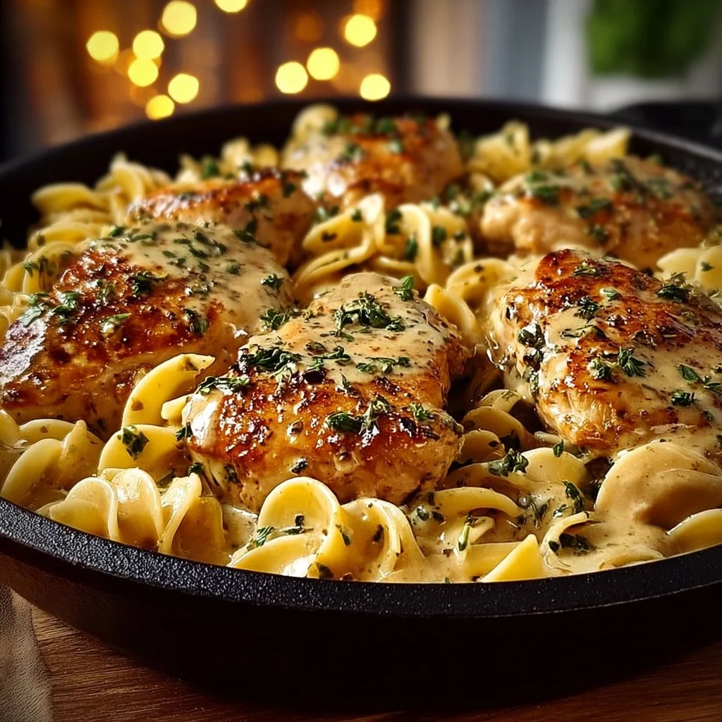 One-Pan Chicken with Buttered Noodles