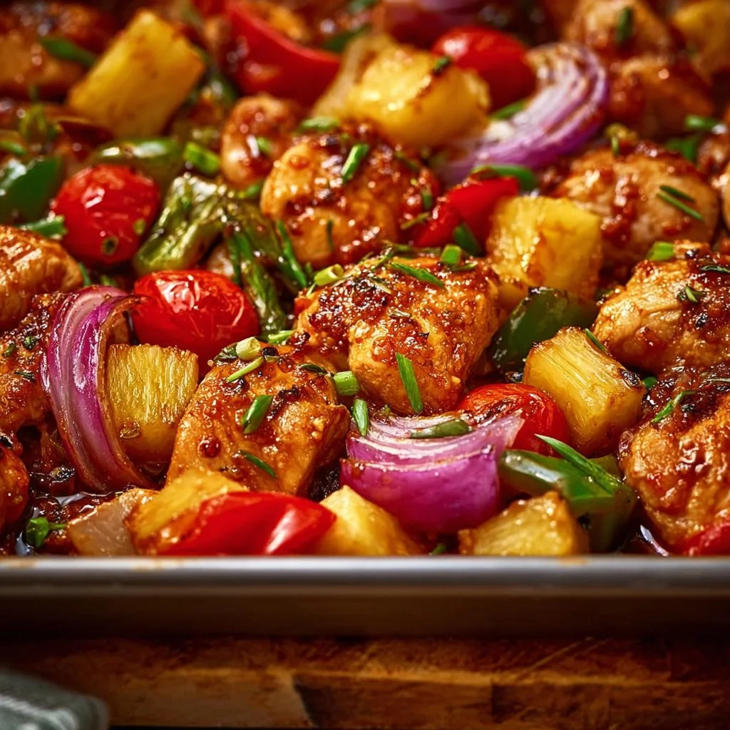 Hawaiian Chicken Sheet Pan