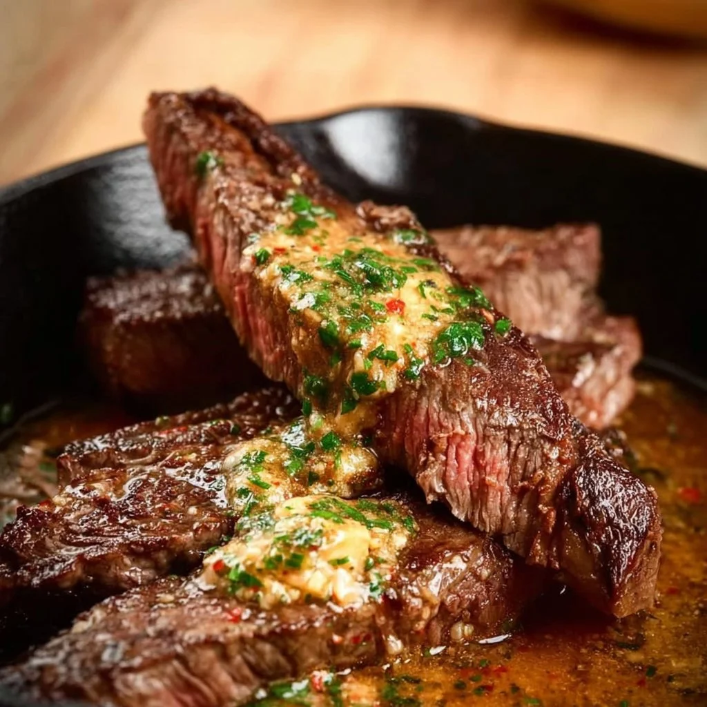 Sizzling Cowboy Butter Steak Recipe