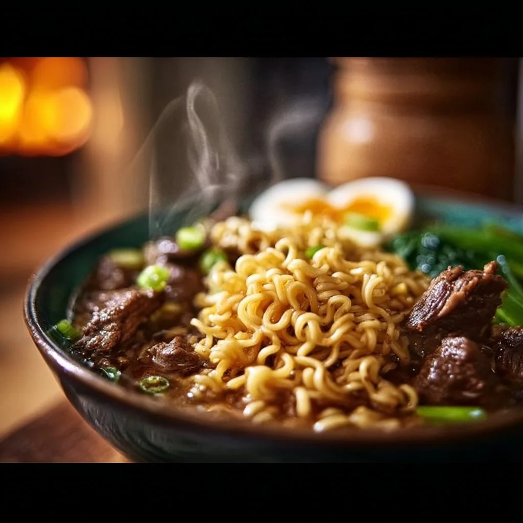 Slow Cooker Beef Ramen Noodles