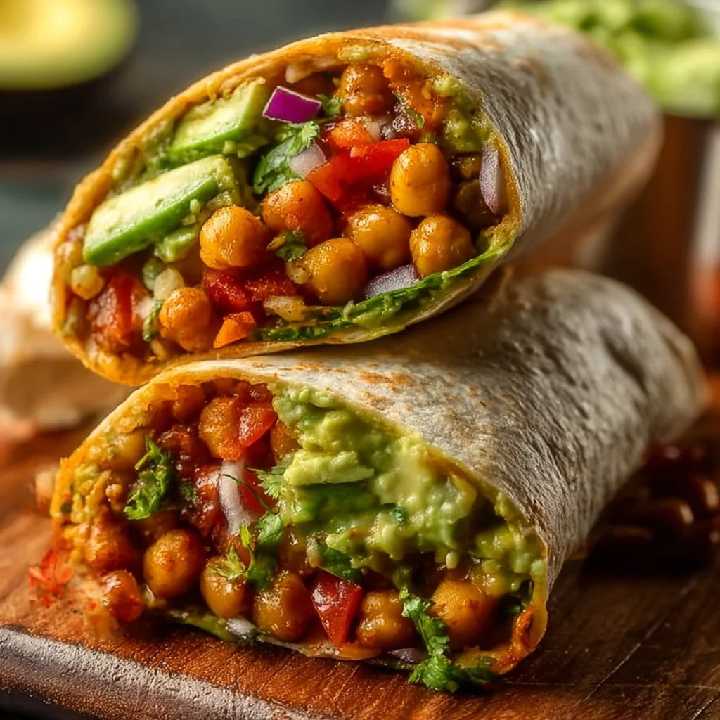Spicy Chickpea and Avocado Wrap