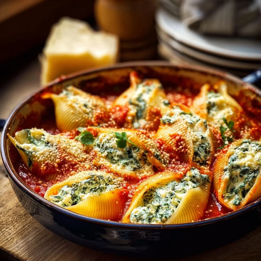 Spinach and Ricotta Stuffed Shells
